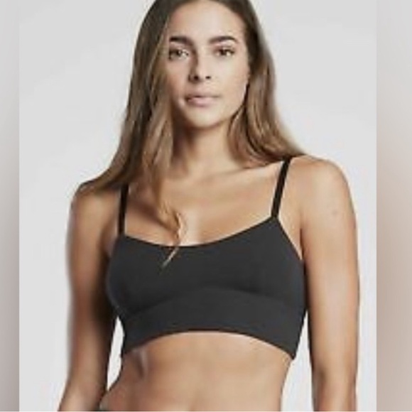 Athleta Black Well Rested Rib Sleep Bra Bralette Small - Picture 2 of 6
